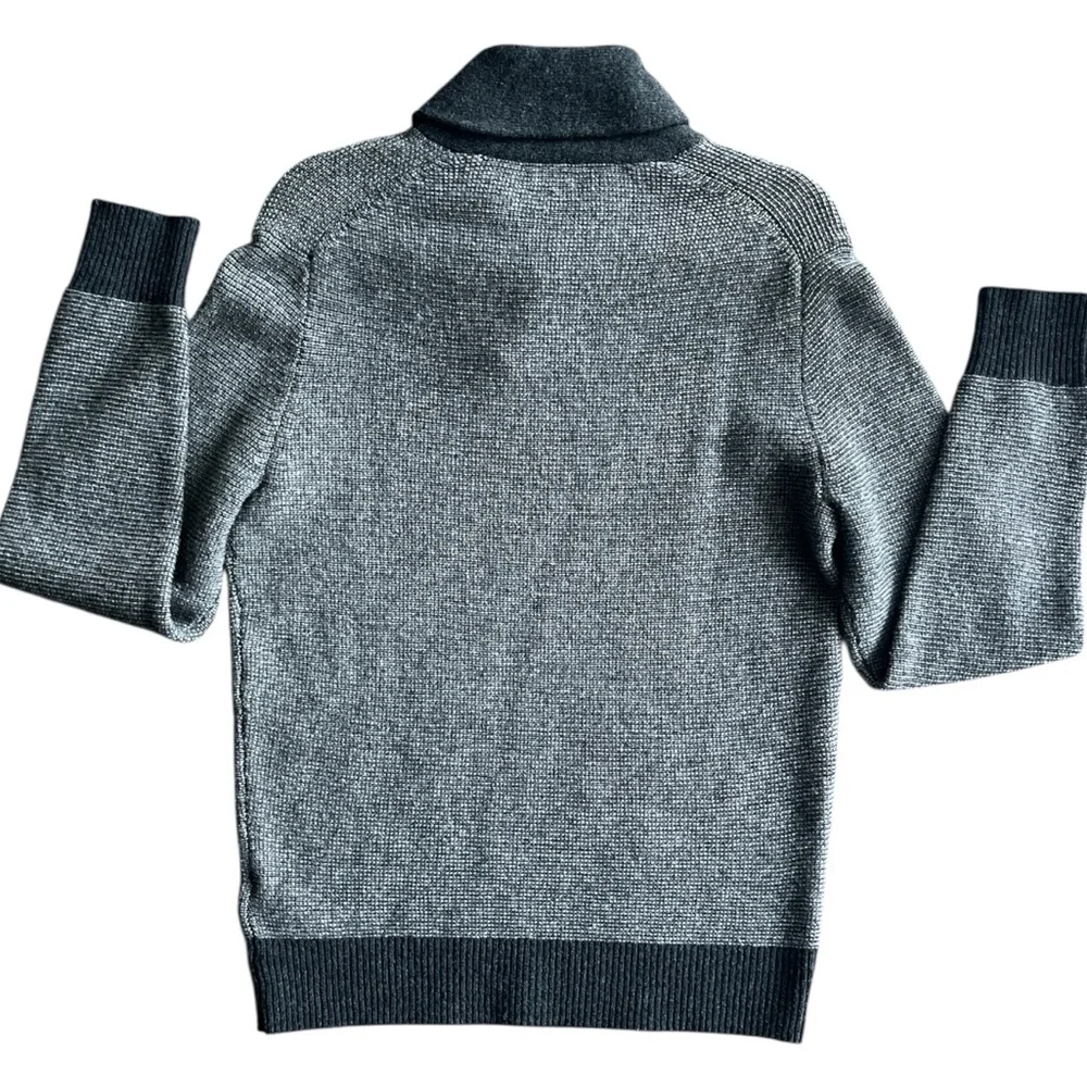 J.Crew Wool Textured Collared Sweater Medium Gray